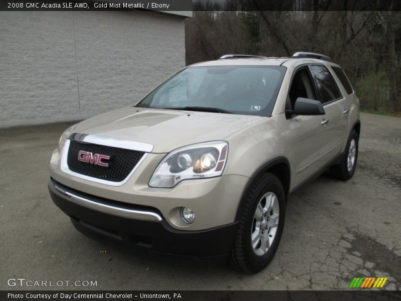 Gold Mist Metallic / Ebony 2008 GMC Acadia SLE AWD