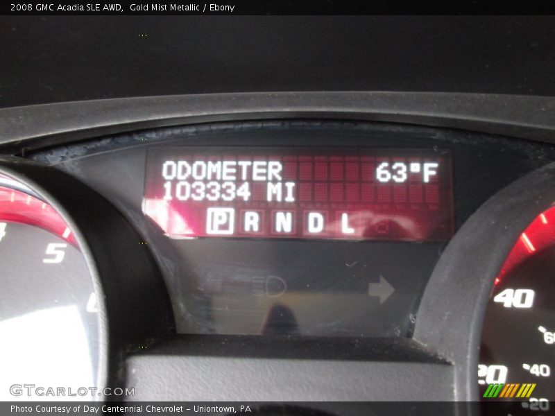 Gold Mist Metallic / Ebony 2008 GMC Acadia SLE AWD