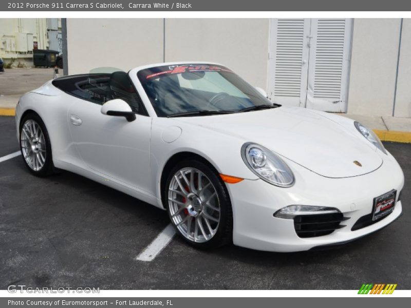 Carrara White / Black 2012 Porsche 911 Carrera S Cabriolet