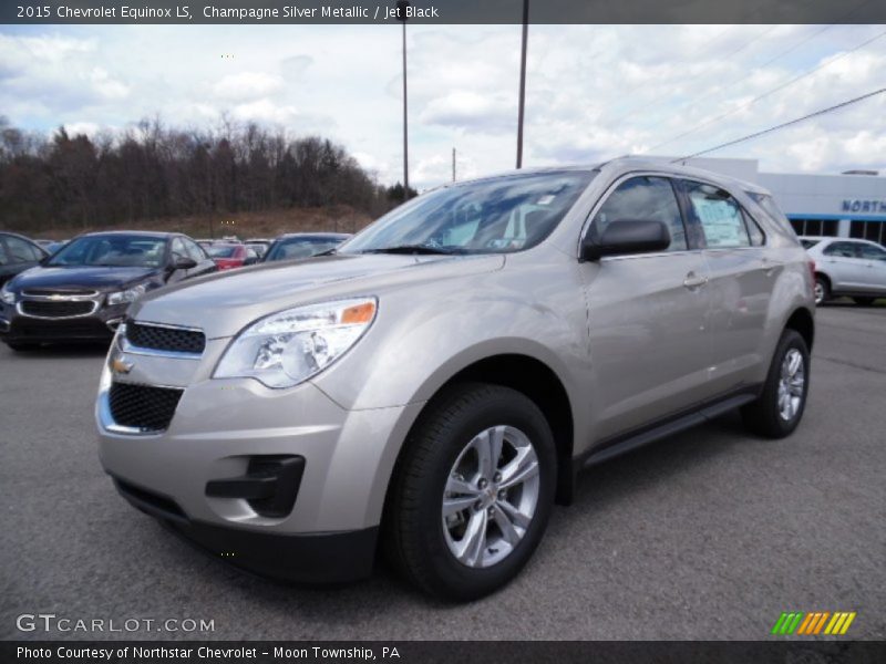 Champagne Silver Metallic / Jet Black 2015 Chevrolet Equinox LS