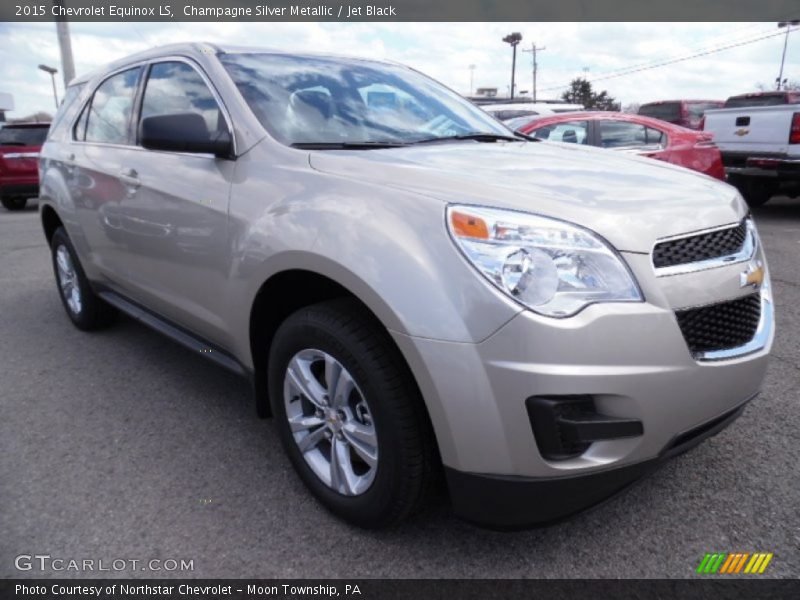 Champagne Silver Metallic / Jet Black 2015 Chevrolet Equinox LS