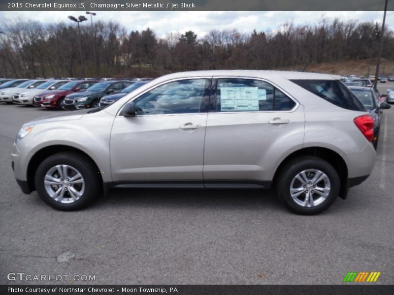 Champagne Silver Metallic / Jet Black 2015 Chevrolet Equinox LS