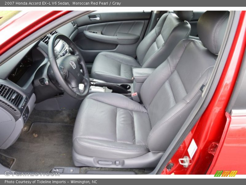 Moroccan Red Pearl / Gray 2007 Honda Accord EX-L V6 Sedan