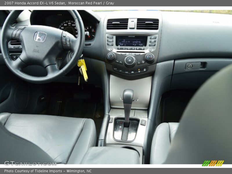 Moroccan Red Pearl / Gray 2007 Honda Accord EX-L V6 Sedan