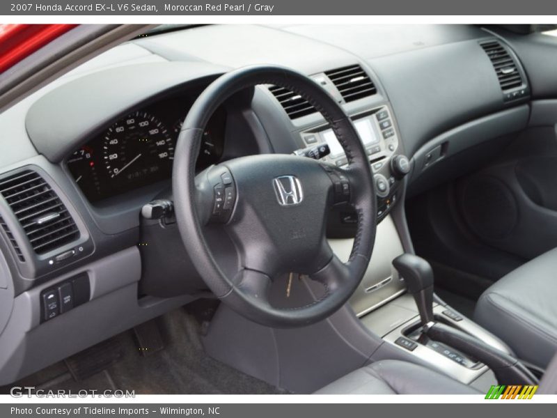 Moroccan Red Pearl / Gray 2007 Honda Accord EX-L V6 Sedan