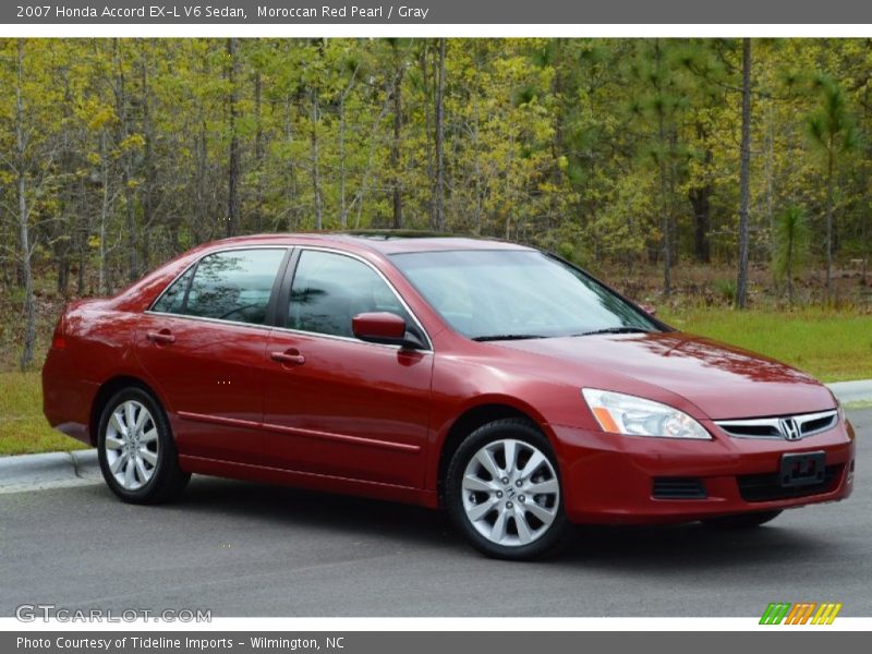 Moroccan Red Pearl / Gray 2007 Honda Accord EX-L V6 Sedan