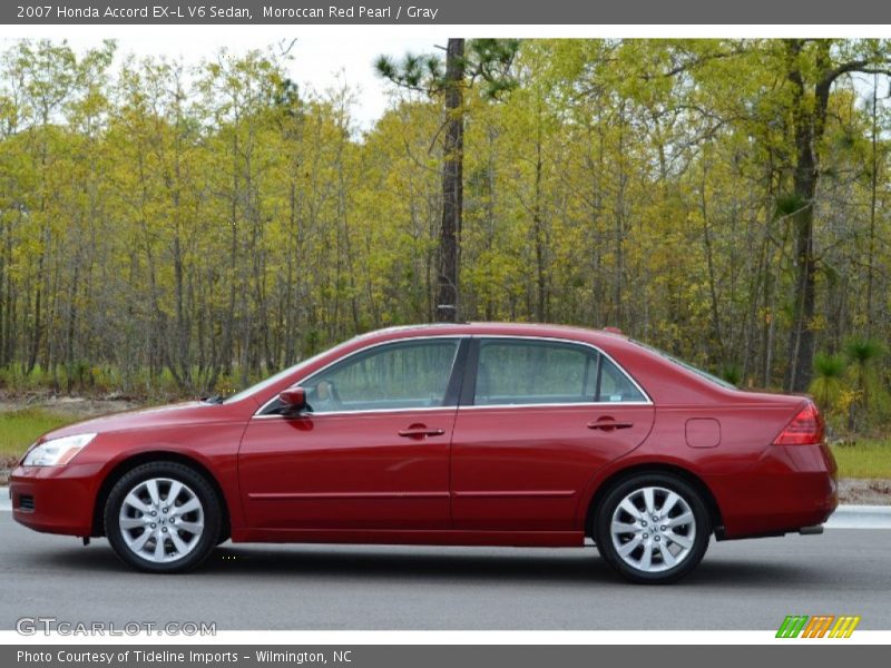 Moroccan Red Pearl / Gray 2007 Honda Accord EX-L V6 Sedan