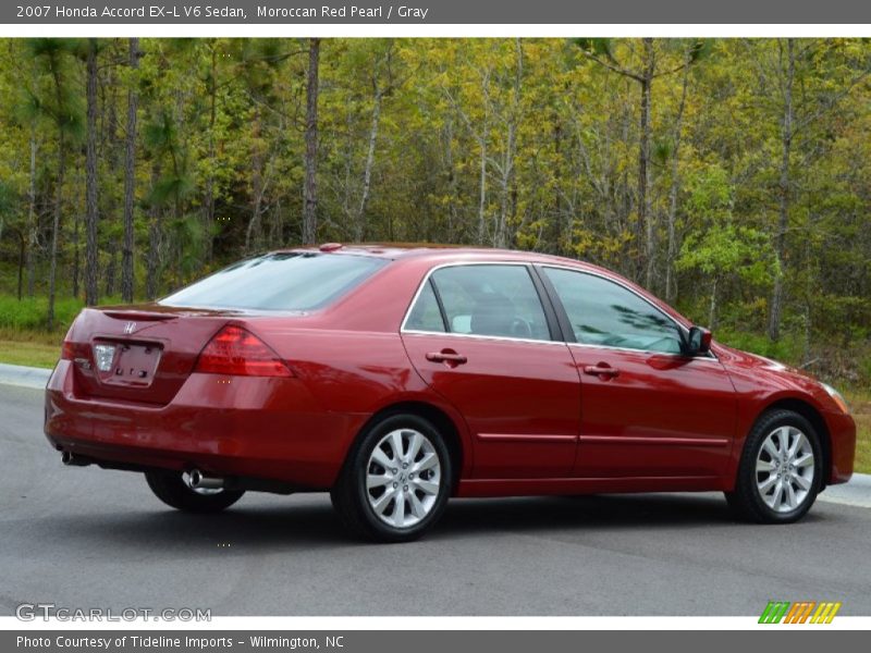 Moroccan Red Pearl / Gray 2007 Honda Accord EX-L V6 Sedan