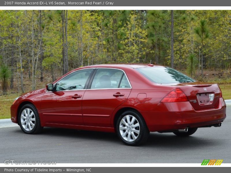 Moroccan Red Pearl / Gray 2007 Honda Accord EX-L V6 Sedan