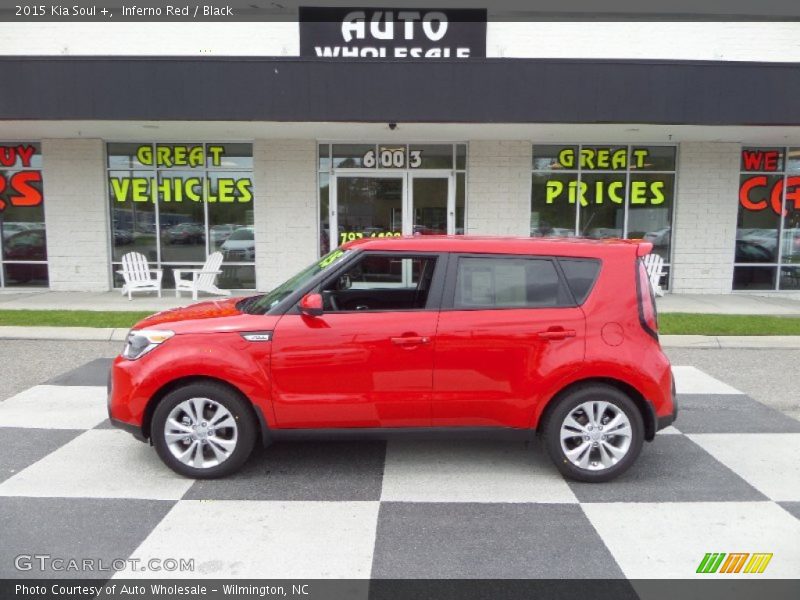 Inferno Red / Black 2015 Kia Soul +