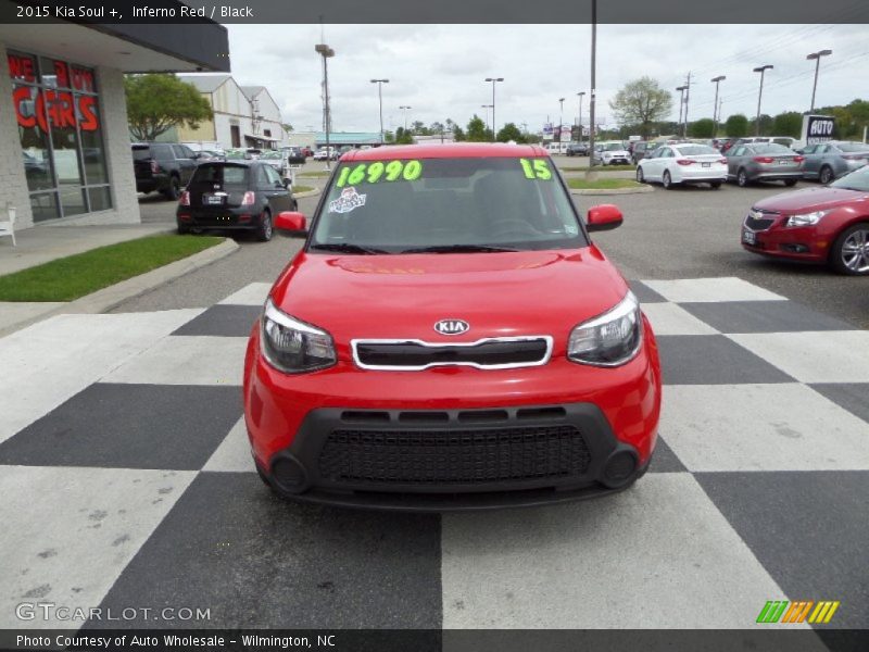 Inferno Red / Black 2015 Kia Soul +