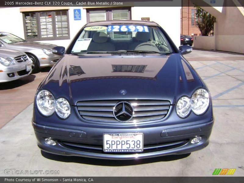 Cadet Blue Metallic / Stone 2005 Mercedes-Benz CLK 320 Coupe