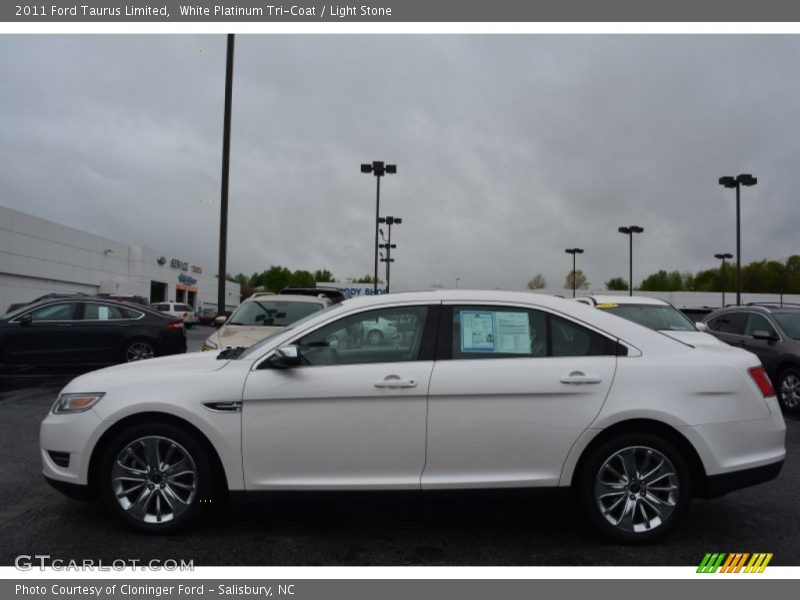 White Platinum Tri-Coat / Light Stone 2011 Ford Taurus Limited