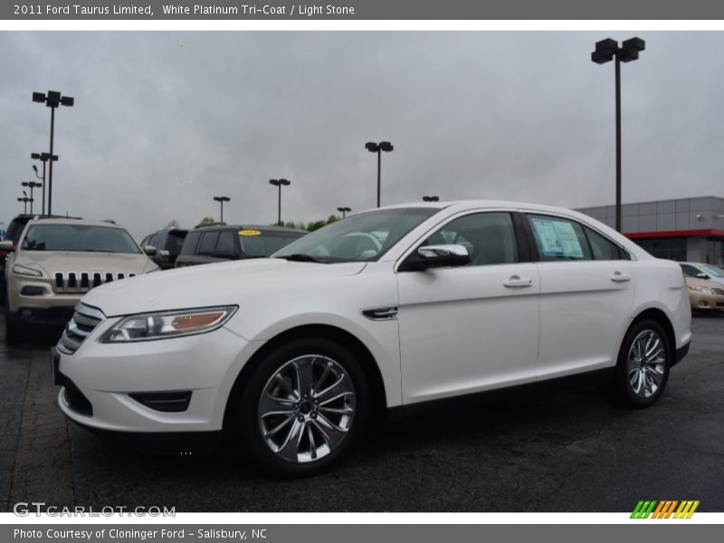 White Platinum Tri-Coat / Light Stone 2011 Ford Taurus Limited