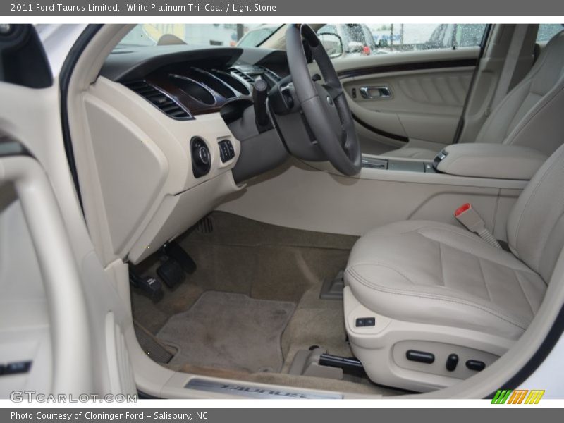 White Platinum Tri-Coat / Light Stone 2011 Ford Taurus Limited