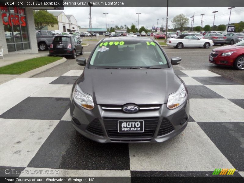 Sterling Gray / Medium Light Stone 2014 Ford Focus SE Hatchback