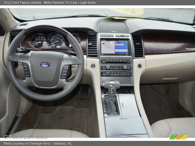 White Platinum Tri-Coat / Light Stone 2011 Ford Taurus Limited