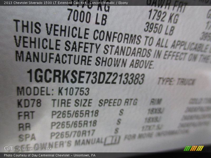 Concord Metallic / Ebony 2013 Chevrolet Silverado 1500 LT Extended Cab 4x4