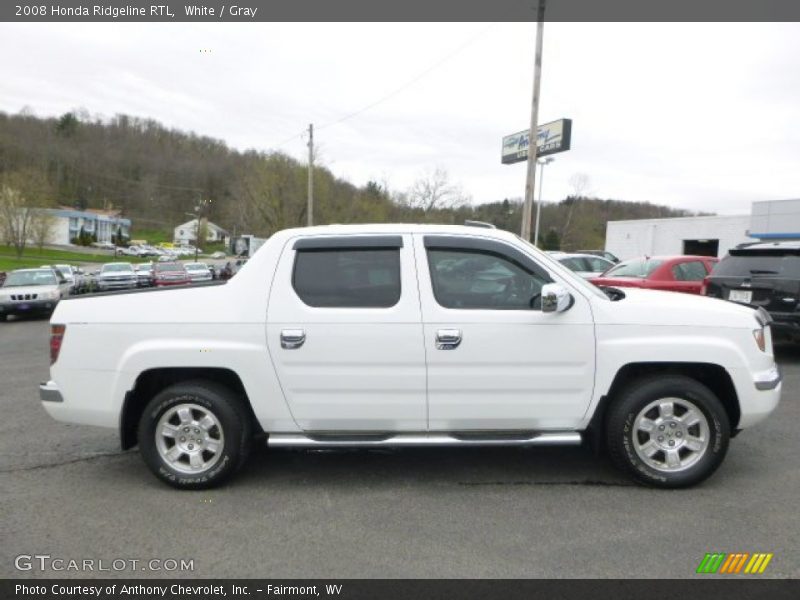 White / Gray 2008 Honda Ridgeline RTL