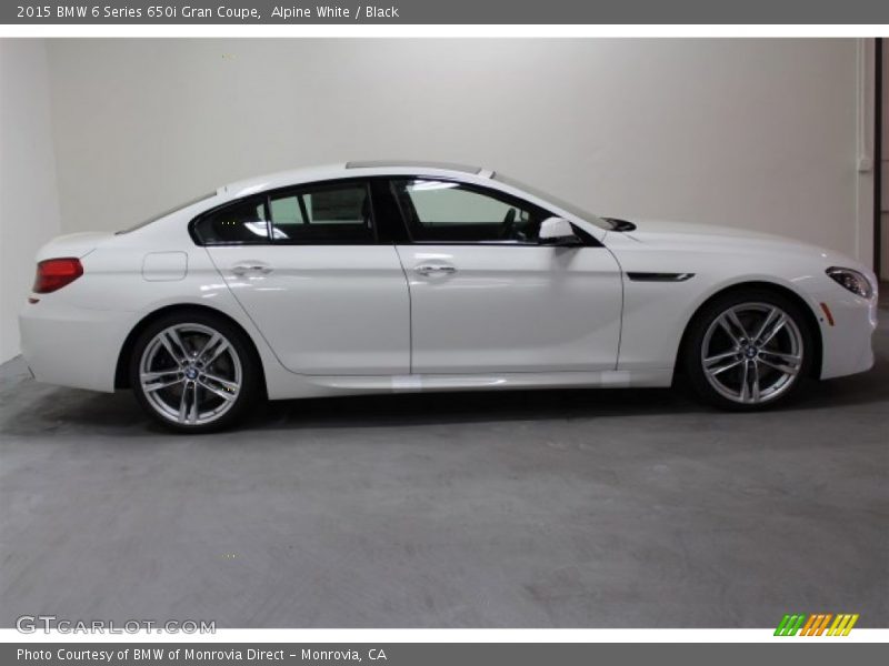 Alpine White / Black 2015 BMW 6 Series 650i Gran Coupe