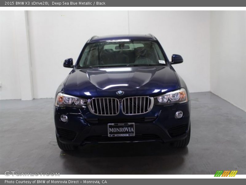 Deep Sea Blue Metallic / Black 2015 BMW X3 sDrive28i