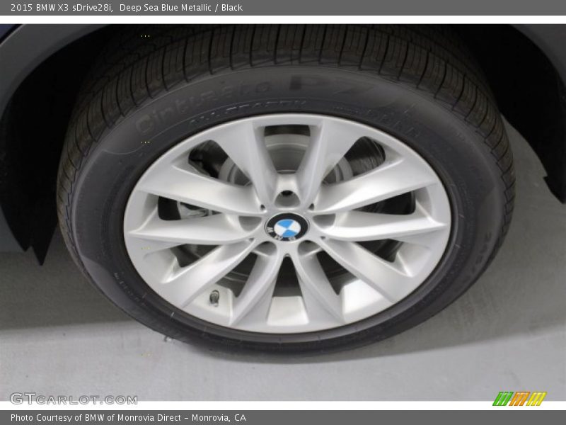 Deep Sea Blue Metallic / Black 2015 BMW X3 sDrive28i