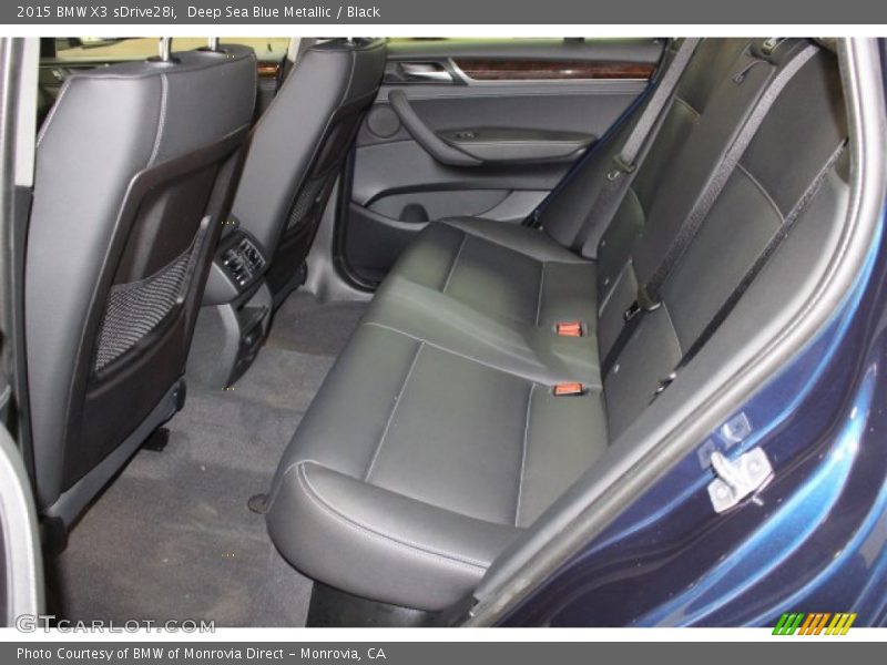 Rear Seat of 2015 X3 sDrive28i