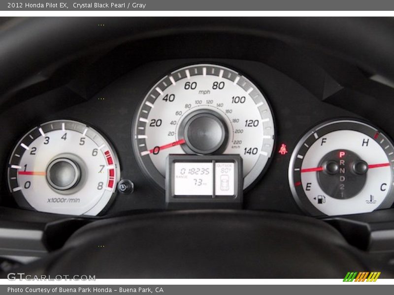 Crystal Black Pearl / Gray 2012 Honda Pilot EX