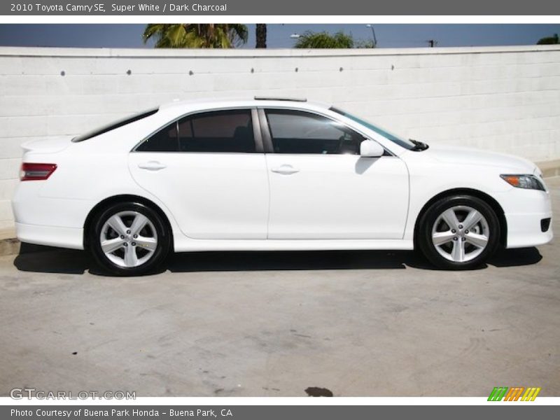 Super White / Dark Charcoal 2010 Toyota Camry SE