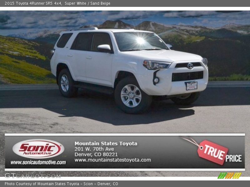 Super White / Sand Beige 2015 Toyota 4Runner SR5 4x4