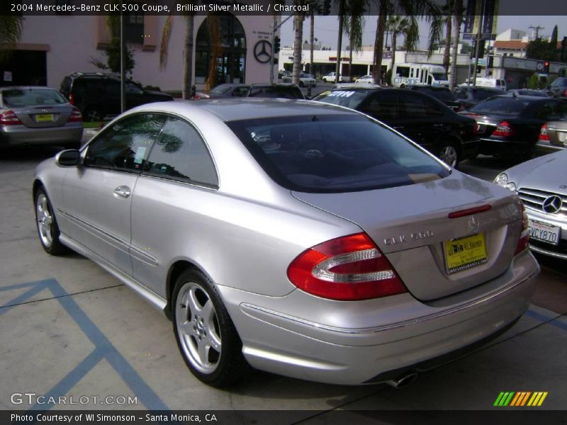 Brilliant Silver Metallic / Charcoal 2004 Mercedes-Benz CLK 500 Coupe