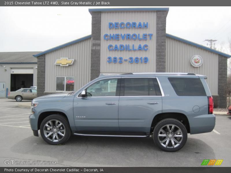 Slate Gray Metallic / Jet Black 2015 Chevrolet Tahoe LTZ 4WD