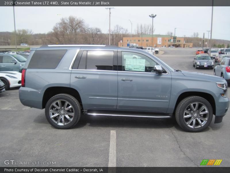 Slate Gray Metallic / Jet Black 2015 Chevrolet Tahoe LTZ 4WD