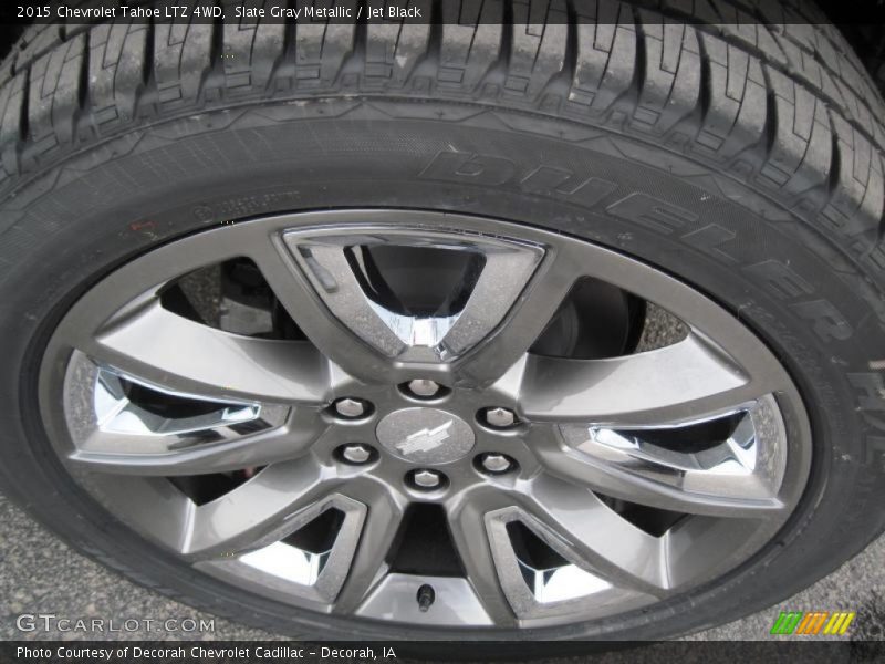 Slate Gray Metallic / Jet Black 2015 Chevrolet Tahoe LTZ 4WD