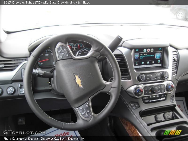 Slate Gray Metallic / Jet Black 2015 Chevrolet Tahoe LTZ 4WD