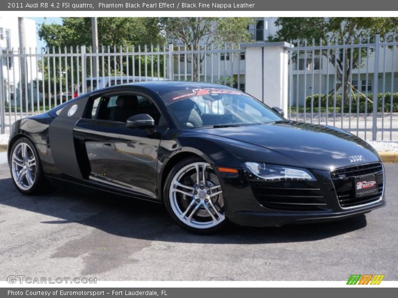 Phantom Black Pearl Effect / Black Fine Nappa Leather 2011 Audi R8 4.2 FSI quattro