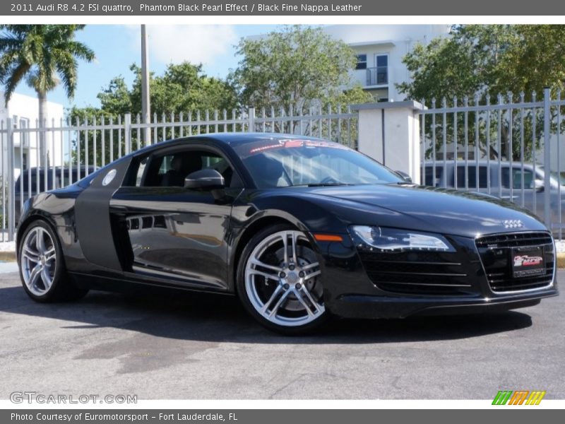 Phantom Black Pearl Effect / Black Fine Nappa Leather 2011 Audi R8 4.2 FSI quattro