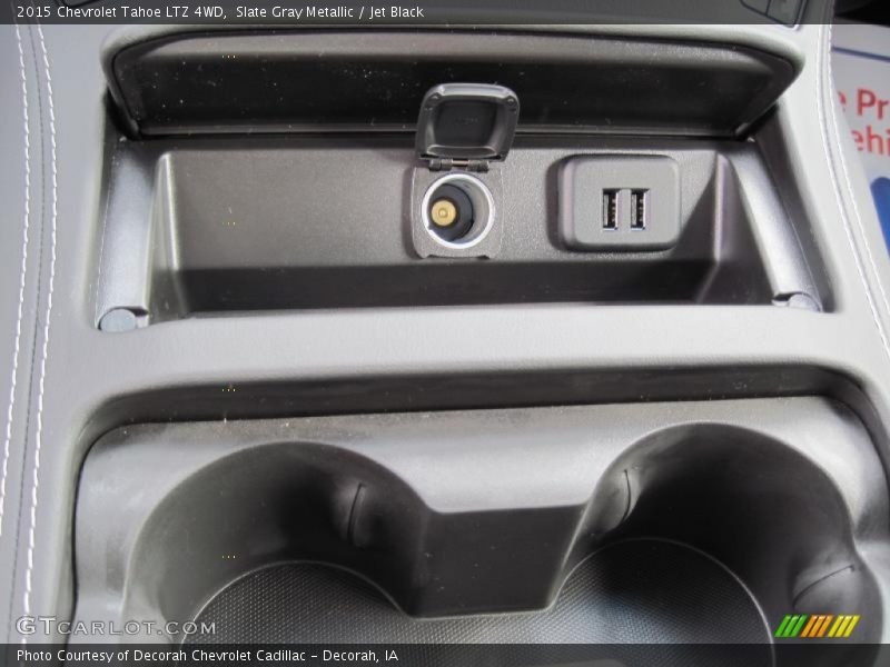 Slate Gray Metallic / Jet Black 2015 Chevrolet Tahoe LTZ 4WD