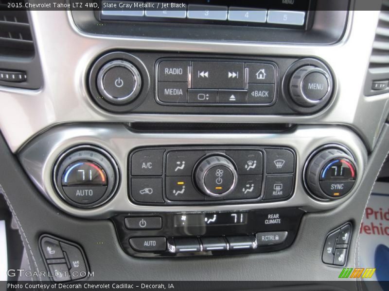 Slate Gray Metallic / Jet Black 2015 Chevrolet Tahoe LTZ 4WD