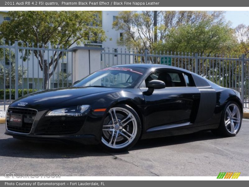 Phantom Black Pearl Effect / Black Fine Nappa Leather 2011 Audi R8 4.2 FSI quattro