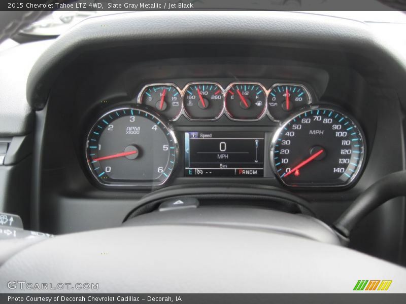 Slate Gray Metallic / Jet Black 2015 Chevrolet Tahoe LTZ 4WD