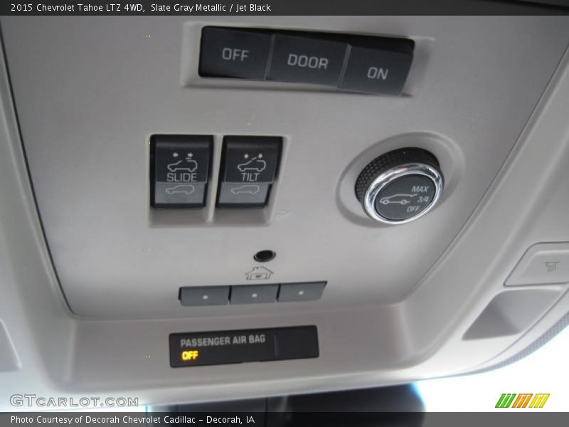 Slate Gray Metallic / Jet Black 2015 Chevrolet Tahoe LTZ 4WD
