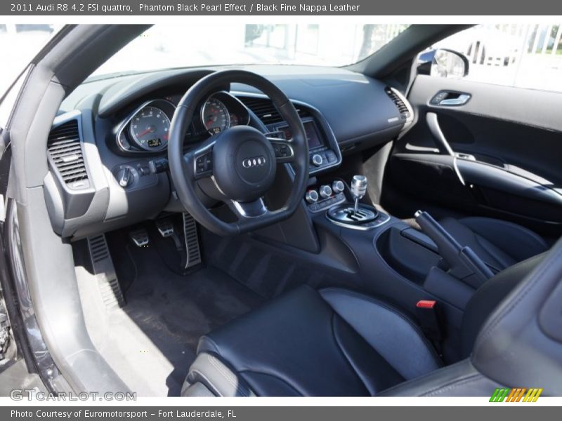 Black Fine Nappa Leather Interior - 2011 R8 4.2 FSI quattro 