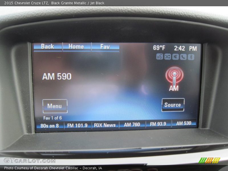 Black Granite Metallic / Jet Black 2015 Chevrolet Cruze LTZ