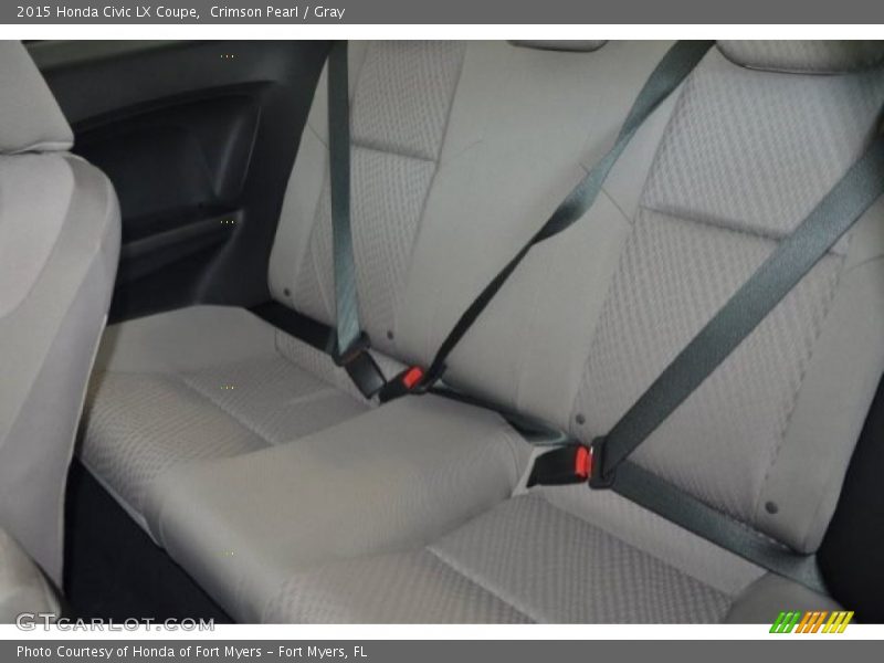 Crimson Pearl / Gray 2015 Honda Civic LX Coupe