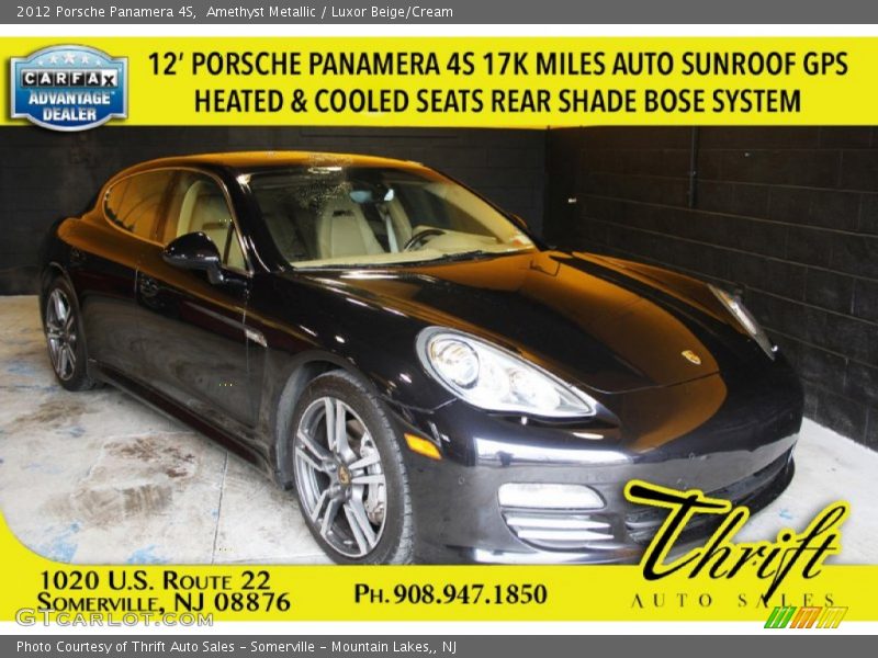 Amethyst Metallic / Luxor Beige/Cream 2012 Porsche Panamera 4S