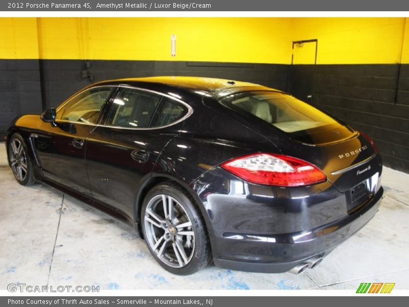 Amethyst Metallic / Luxor Beige/Cream 2012 Porsche Panamera 4S