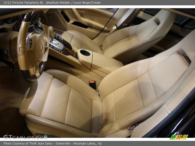 Amethyst Metallic / Luxor Beige/Cream 2012 Porsche Panamera 4S