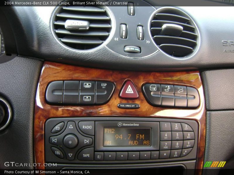 Brilliant Silver Metallic / Charcoal 2004 Mercedes-Benz CLK 500 Coupe