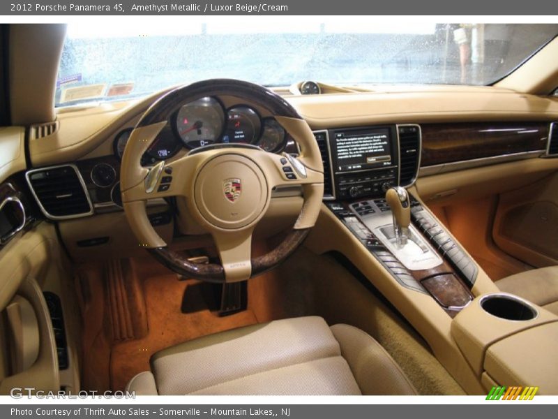 Amethyst Metallic / Luxor Beige/Cream 2012 Porsche Panamera 4S